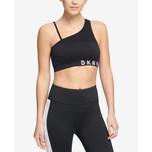 Dkny Tops - DKNY Womens Sport Asymmetrical Strappy-Back Low-Impact Sports Bra Size M